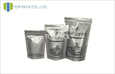 Kundengebundene Folie stehen oben wiederversiegelbare Kraftpapier-Papiertüten mit Reißverschluss für das Tee-Verpacken
