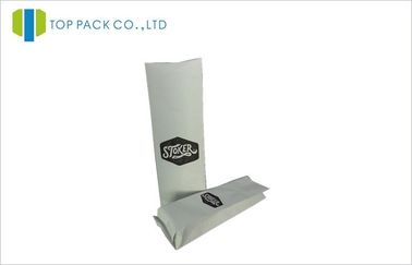 Weißer Kraftpapier-Kaffee-Verpackentaschen 250g mit Entgasungs-Wert-Seiten-Keil