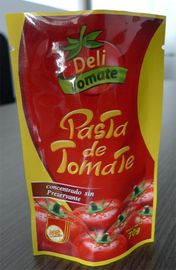 Kundengebundene Pasta-Sauce, die, HAUSTIER/AL Seitenkeil-Tasche mit Reißverschluss zugemacht verpackt