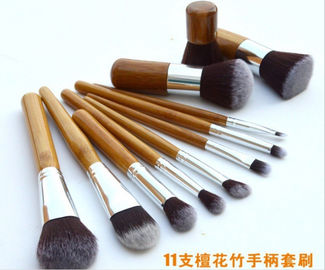 Berufs-Make-up 11PCS bürstet Ausrüstungs-Holz mit Beutel-Kasten-Tasche