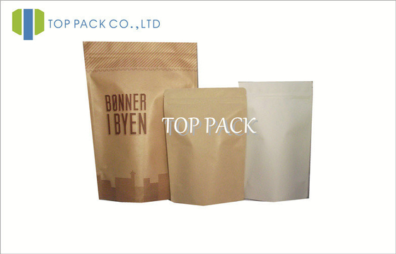 Kaffeedrucktaschen des braunen Papiers für die Plätzchen, die 250g 500g 1000g verpacken