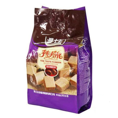Viererkabel-Dichtungs-flexible Verpackungs-Seiten-Keil-Nahrungsmittelplastiktaschen für Kekse