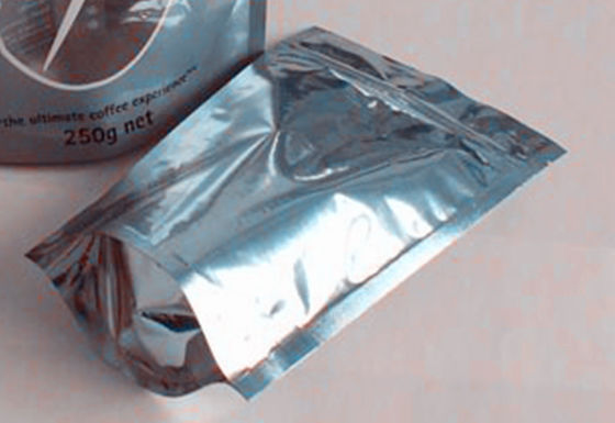 Coffe/der feuchtigkeitsfeste Tee stehen oben Beutels-goldenes ovales Plastikfenster