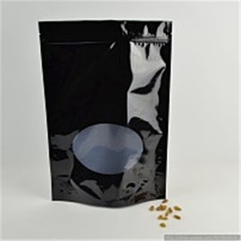 Machen Sie Aluminiumfolie-Beutel, klare Fenster-Walnuss/Imbiss-Verpackentaschen Reißverschluss zu