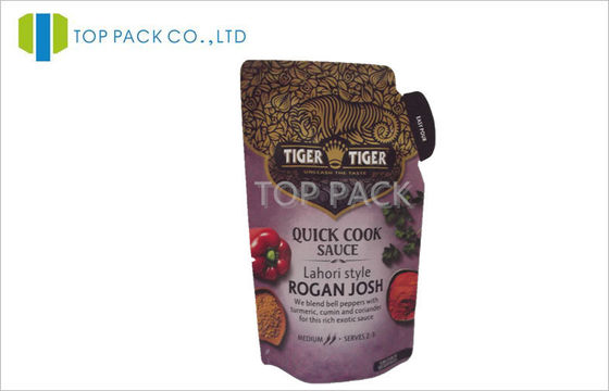 Der Soßen-Plastikbeutel Rogan Josh, der 8oz verpackt, fertigte den Druck von 12c besonders an