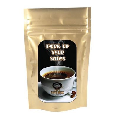 Druck-Polyester-Kaffee-mit Reißverschluss Verpackentaschen mit Ventil-Unterseiten-Keil