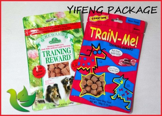 Hundefutter-Taschen-Zipverschluss-Plastiktaschen stehen oben Nahrung- für Haustiereverpackenbeutel
