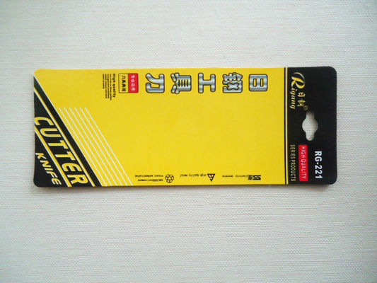 Bunte Blasen-Karten-Verpackung für das Messer, das mit Fall-Loch verpackt