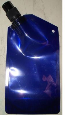 Blau 8 Unze steht oben Beutel mit Tülle und Kappe, Getränkeflexible verpackung
