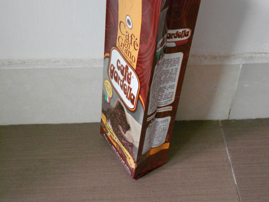 Aluminium- Kaffeebohne, die Taschen-Matt- End-Brown-Folien-Beutel verpackt
