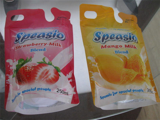 Logo kundengebundene Folien-Beutel-Verpackentülle für die Milchverpackung