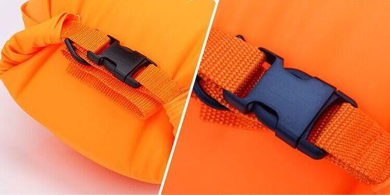 Leuchtorange-trockene Taschen-aufblasbare sicherere Schwimmer-Boje für Schwimmen des offenen Wassers
