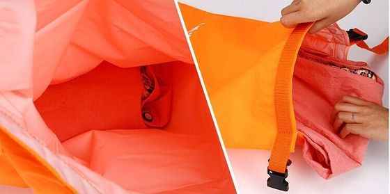 Leuchtorange-trockene Taschen-aufblasbare sicherere Schwimmer-Boje für Schwimmen des offenen Wassers