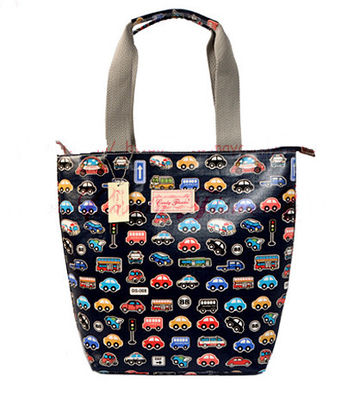 Leichtgewichtler wiederverwendbare Einkaufsdrucktaschen, Auto-Muster-wiederverwendbare Mittagessen-Taschen