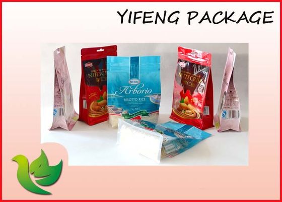 Plastikreißverschlussbeutel der Verpacken- der Lebensmittelflachen Unterseite mit Fall-Loch