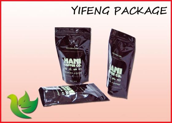 Aluminiumfolie-Kaffee-Verpackentasche mit Ventil-und Reißverschluss-Spitze