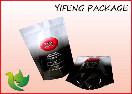 Stehen Sie oben Aluminiumfolie-Kaffee-Verpackentasche mit Reißverschluss und Ventil