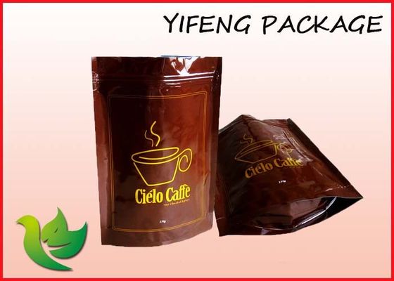 Stehen Sie oben Aluminiumfolie-Kaffee-Verpackentasche mit Reißverschluss und Ventil