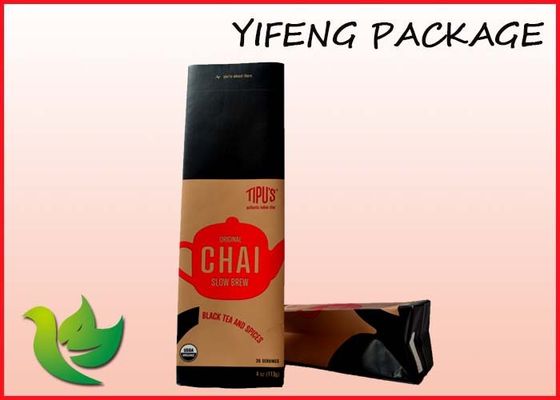 Lamellierte Aluminiumfolie-Kaffee-Verpackentaschen, die flache Unterseiten-Beutel heißsiegeln