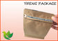 Kraftpapier-flache Unterseiten-Beutel-Kasten-Sauerstoffwiderstand mit Taschenreißverschluß