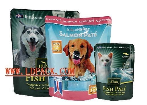 Soem-ODM-Hundefutter-Verpackentaschen stehen oben Beutel mit Reißverschluss
