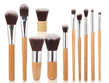 Berufs-Make-up 11PCS bürstet Ausrüstungs-Holz mit Beutel-Kasten-Tasche