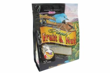 Purpurroter Viererkabel-Dichtungs-Beutel-Plastikkatzenstreu-Tasche mit Griff-u. Seiten-Keil